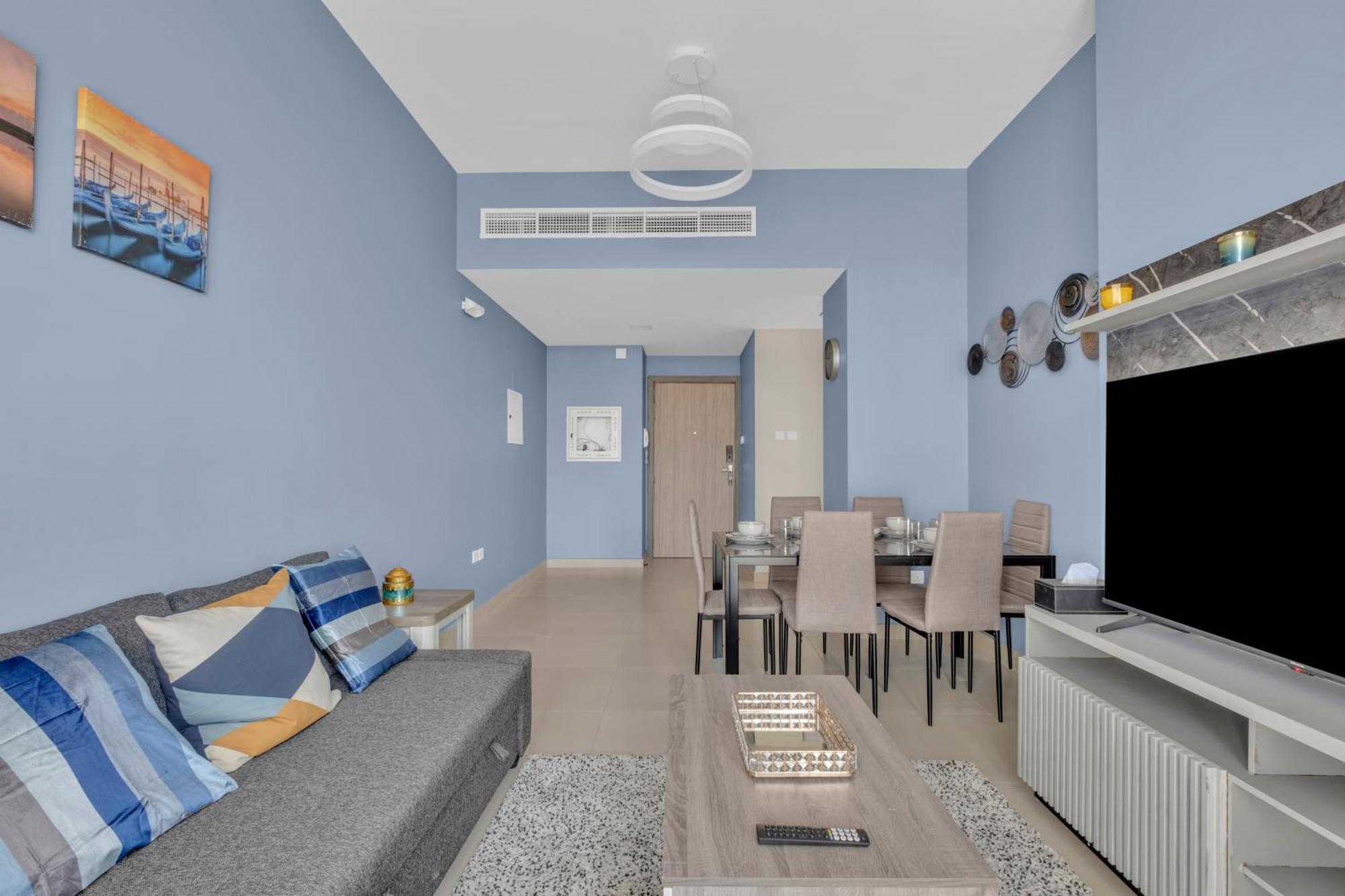 Apartment Stylish 2br For 6 With King Beds, Pool, Gym In Jvc